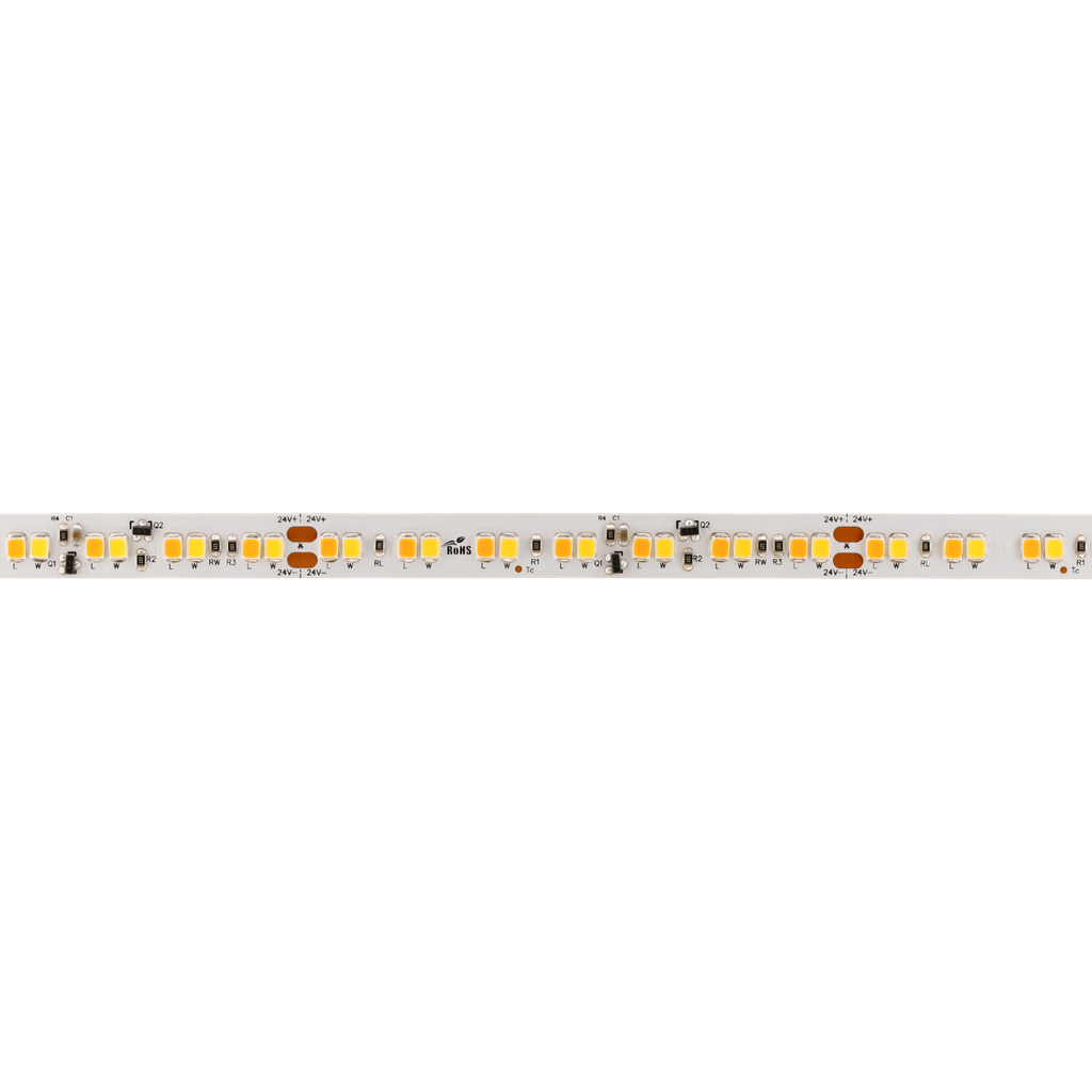 LED light strip White 3000K DTW - Candlelight dimming > 1900K, 24V, 9.6W/m, 10mm wide - warmer light when dimming