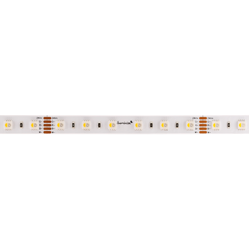 LED-Lichtband Color & White, 24V, 4.8W/m, 12mm/14mm (bei IP67) breit - RGBW (4in1)