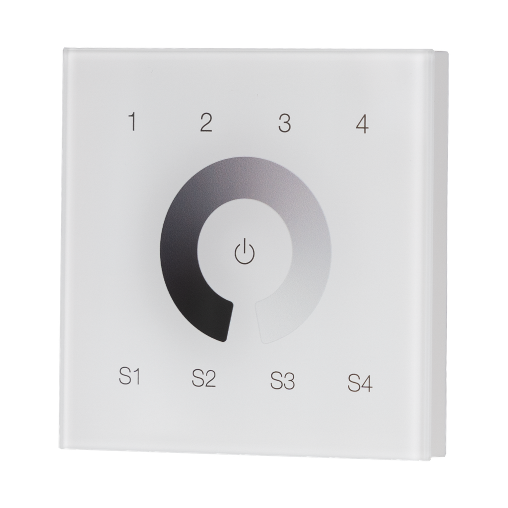 Wand-Dimmer Touch, Zigbee-kompatibel - Plexiglas Oberfläche | Reinweiß