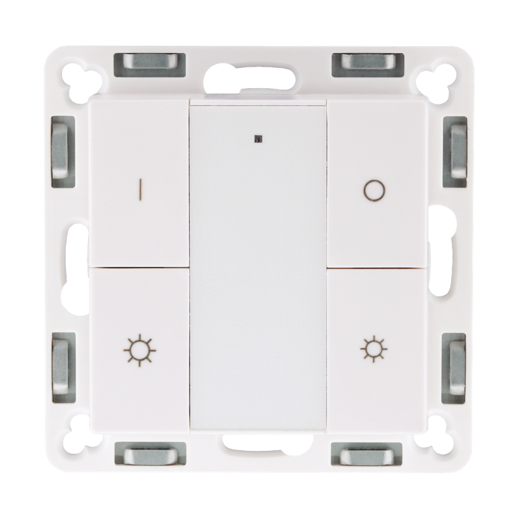 Wall dimmer, Zigbee compatible, with switches - Plastic frame | Cream white