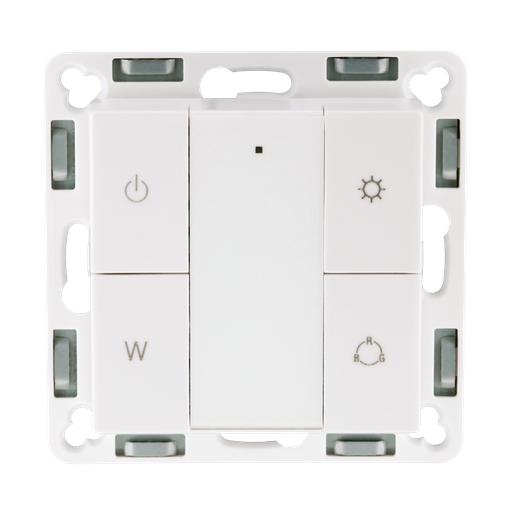 Wall dimmer, Zigbee compatible, with switches - Plastic frame | Cream white