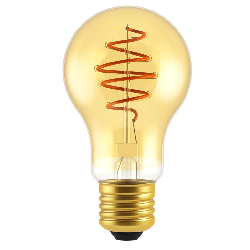 LED Lampe gold A60 2200K 4,9 W | E27 dimmbar