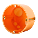 Junction box airtight for flush mounting, ø68mm, for installation of switches and actuators, 1-fold | Orange