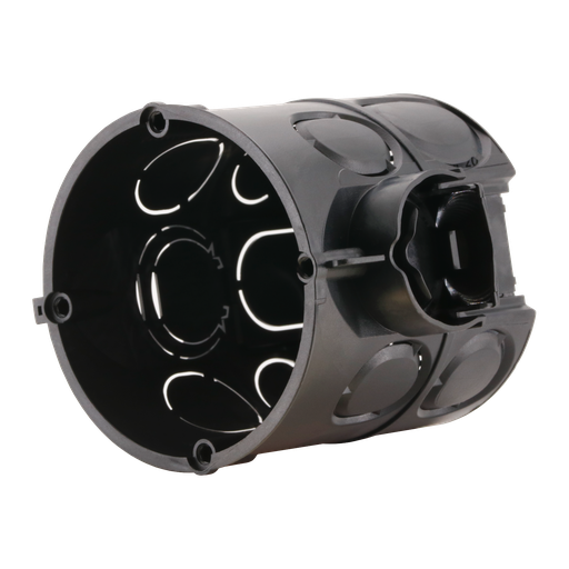 Junction box deep 66mm, for flush mounting, ø60mm, for installation of switches and actuators, 1-gang | Black