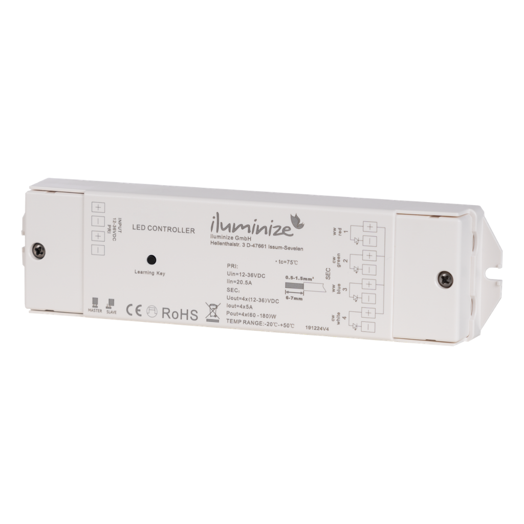 Funk Universalcontroller PWM 12V - 36V, 4x 5A - für LED-Lichtbänder | weiß