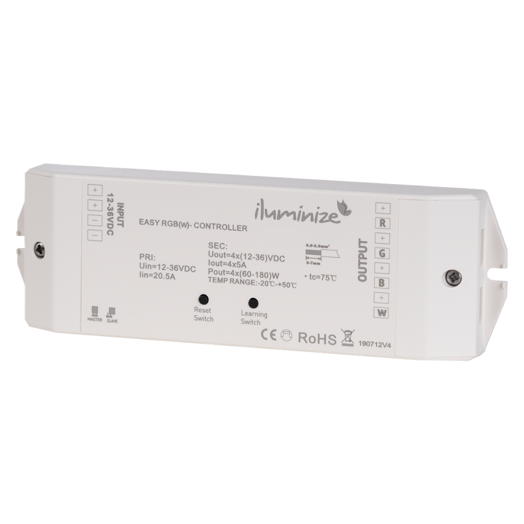 Funk &amp; Wifi Universalcontroller PWM 12V - 36V, 4x 5A - für LED-Lichtbänder | weiß