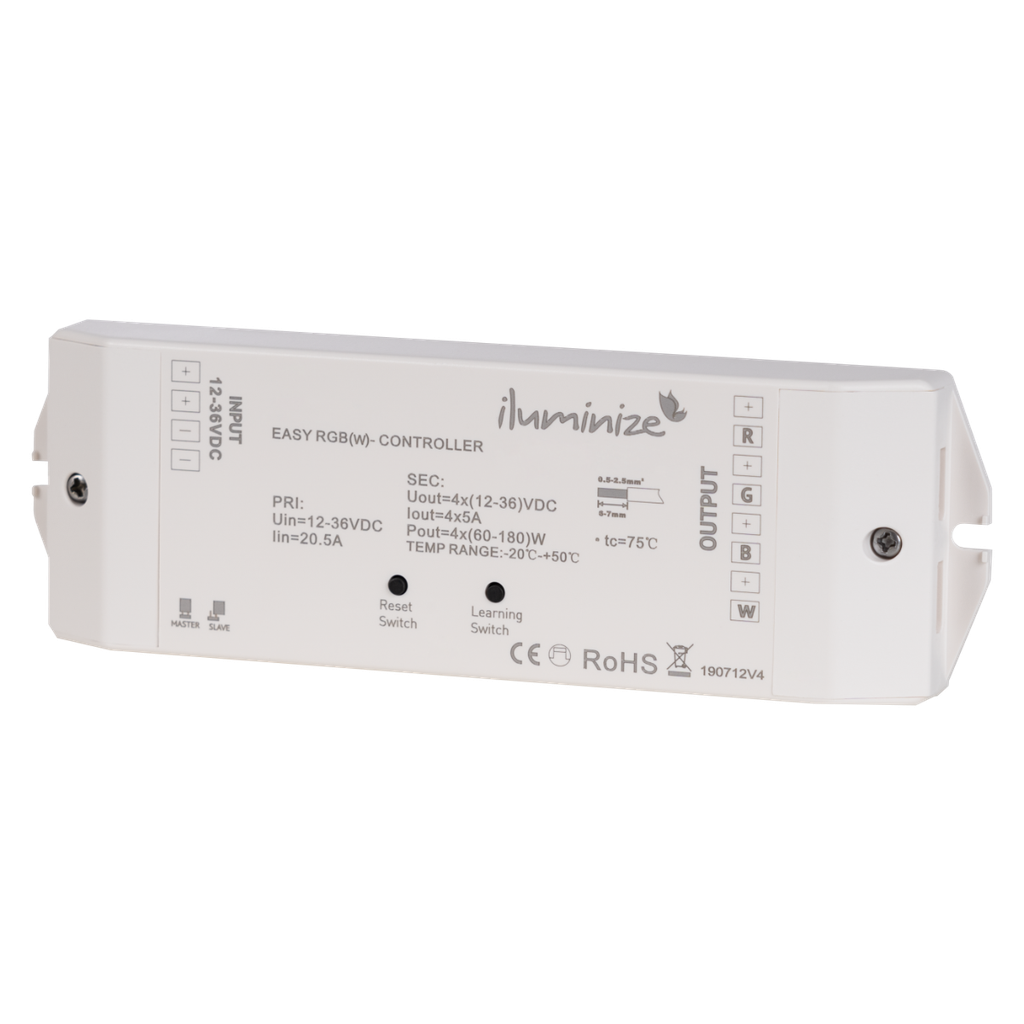 RF &amp; Wifi universal controller PWM 12V - 24V, 4x 5A - for light strips | white
