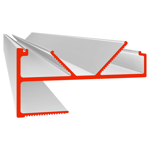 LED-Profil VTL Twin für Vouten, max. 2 Lichtbänder bis 12mm/18mm Breite, Aufnahme für 12,5mm Gipsplatten