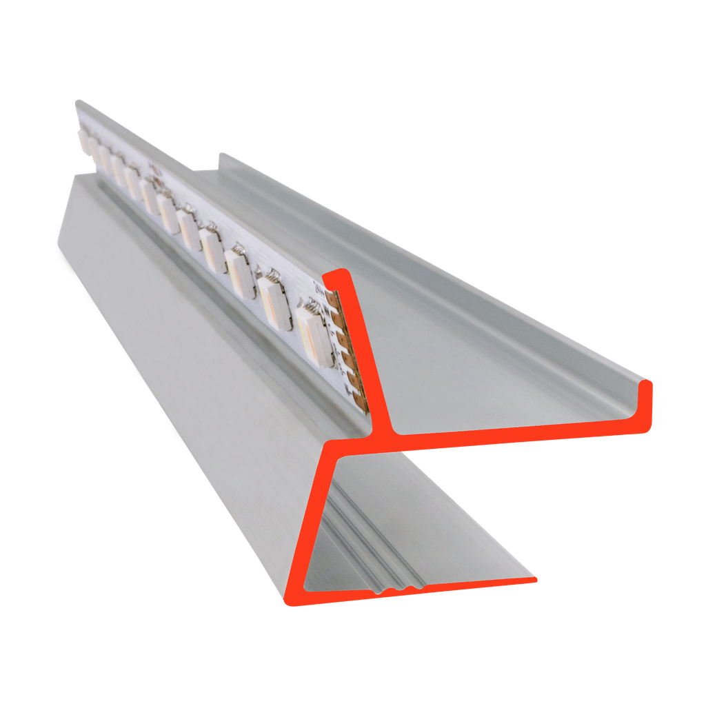 LED profile SF for shadow gaps, LED light strips up to 12mm width, mount for 12.5mm plasterboard