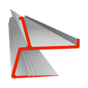 LED-Profil SF für Schattenfugen, LED-Lichtbänder bis 12mm Breite, Aufnahme für 12,5mm Gips