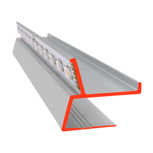 LED profile SF for shadow gaps, LED light strips up to 12mm width, mount for 12.5mm plasterboard