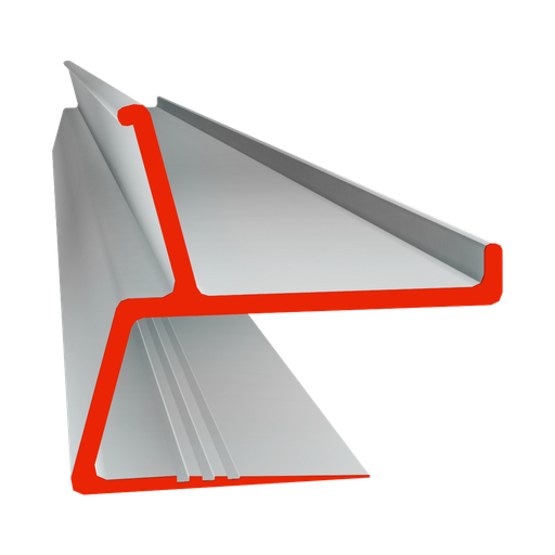 LED-Profil SF für Schattenfugen, LED-Lichtbänder bis 12mm Breite, Aufnahme für 12,5mm Gips