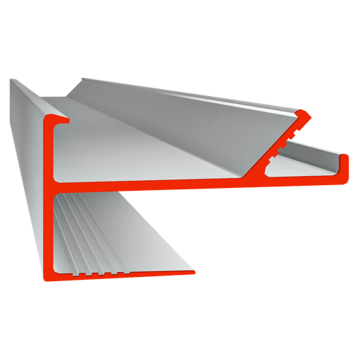 LED profile VT for LED coves, strip lights up to 12mm wide, mounting for 12.5mm plasterboard