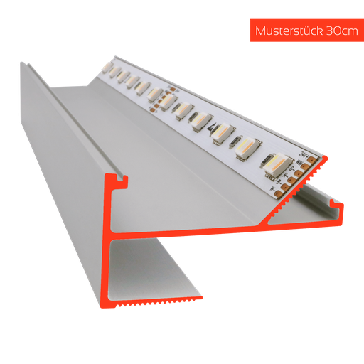 LED profile VTL for coves, light strips up to 18mm, intake for 12.5mm plasterboard