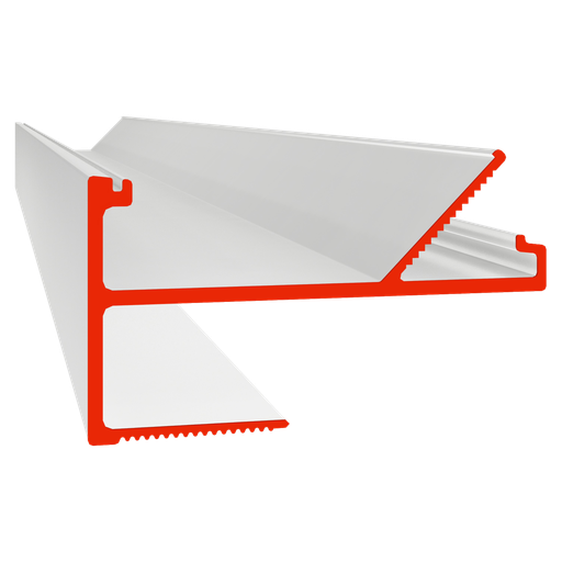 LED-Profil VTL für Vouten, Lichtbänder bis 18mm, Aufnahme für 12,5mm Gipsplatten