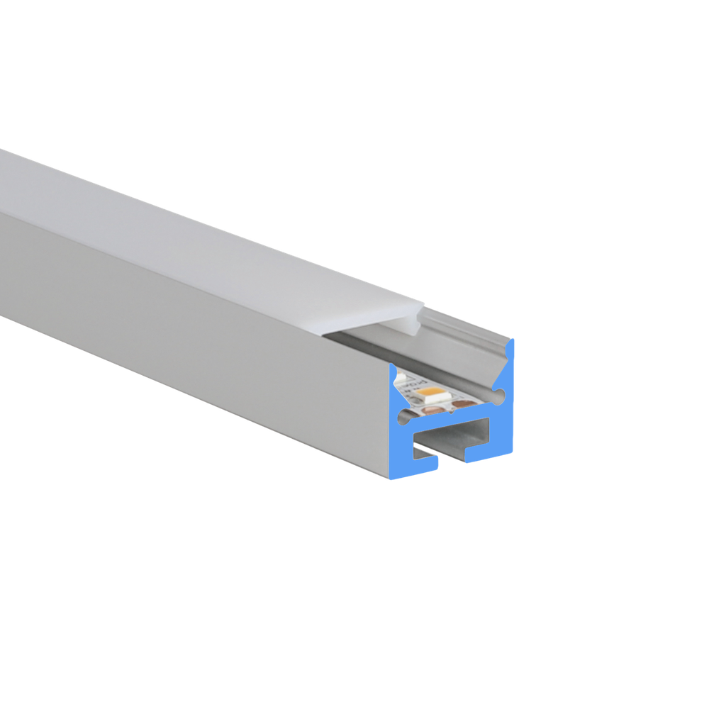 LED profile aluminum S-Line Low 24, 16mm wide