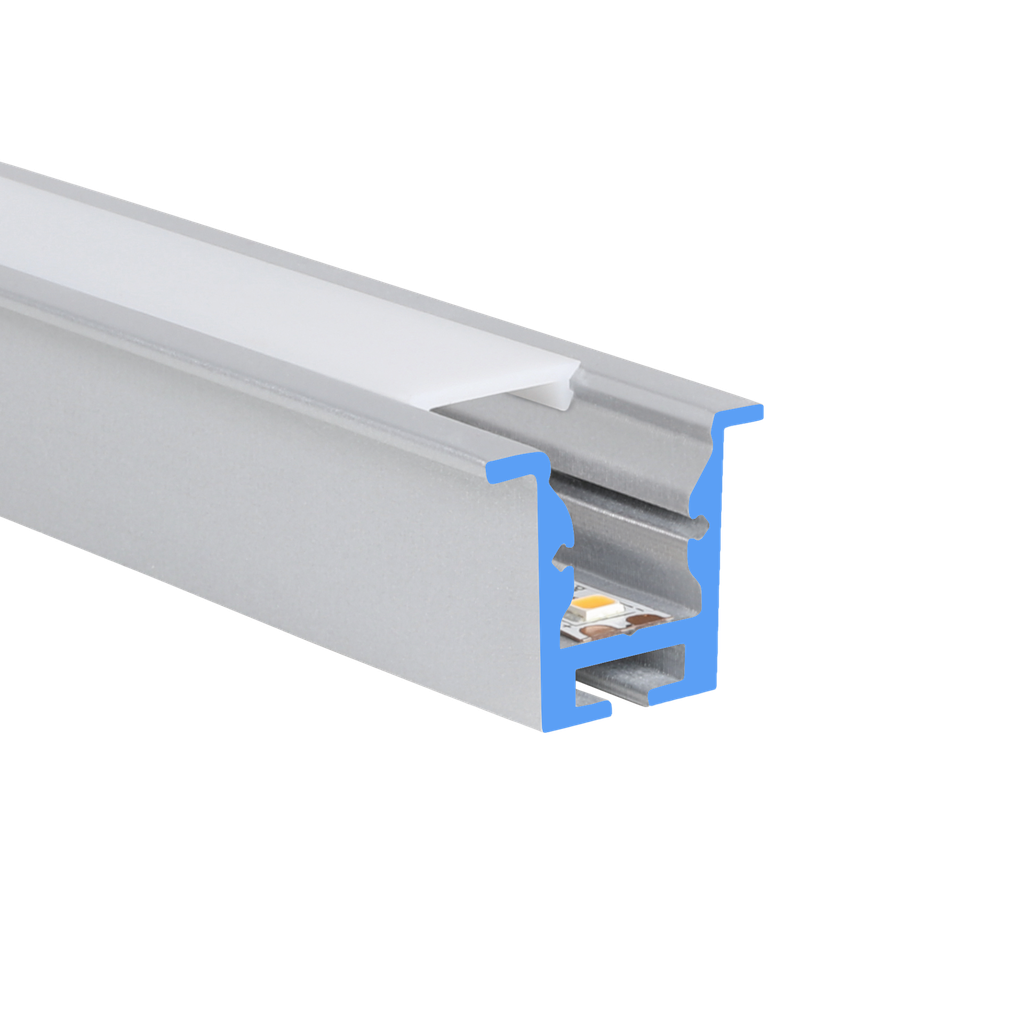 LED profile aluminum S-Line Rec 24 St 16mm wide