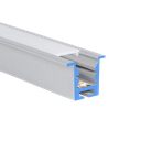 LED profile aluminum S-Line Rec 24 St 16mm wide