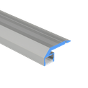 LED profile aluminum S-Line Step Down 16.8mm wide