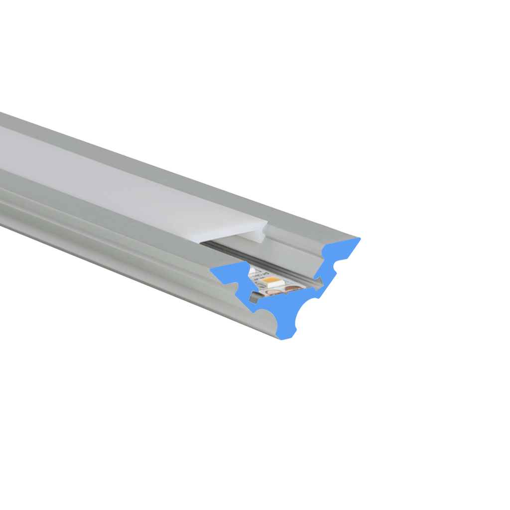 LED profile aluminum S-Line Corner 15.4 mm wide