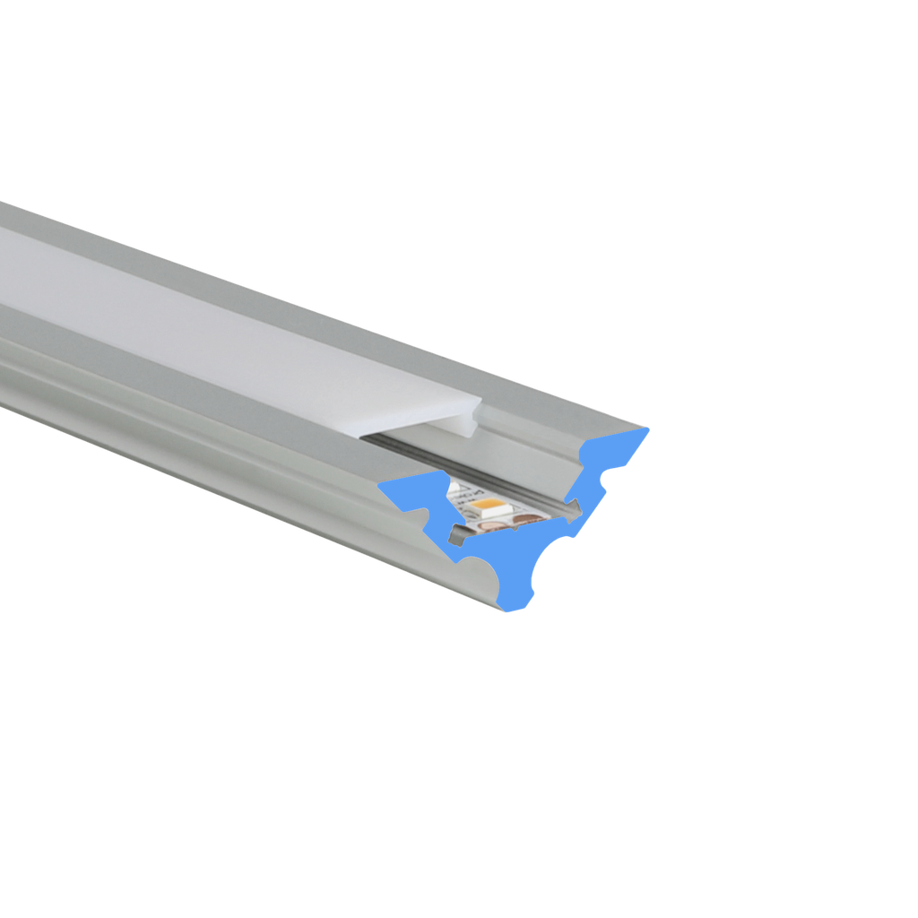 LED-Profil Aluminium S-Line Corner 15,4 mm breit