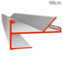 LED-Profil VTL für Vouten, Lichtbänder bis 18mm, Aufnahme für 12,5mm Gipsplatten, eloxiert | 96cm lang