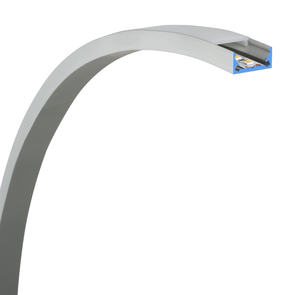 LED-Profil Aluminium S-Line Curve 16 mm breit