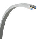 LED profile aluminum S-Line Curve 16 mm wide
