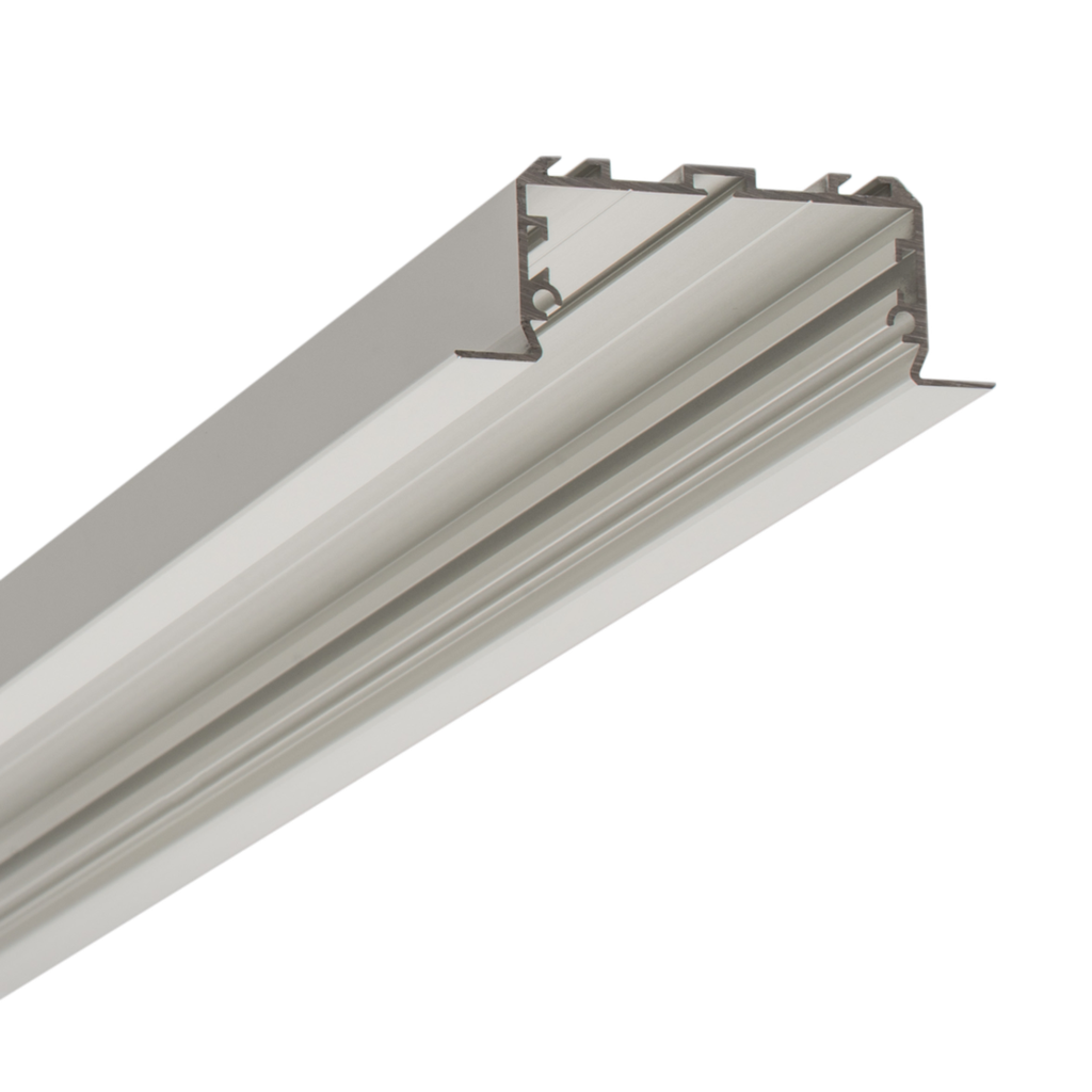 Aluprofil S50, zum nachträglichen Einbau in Gipskartonflächen und -decken, 2m lang | silber eloxiert