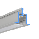 LED-Profil Aluminium M-Line Grid 26mm breit