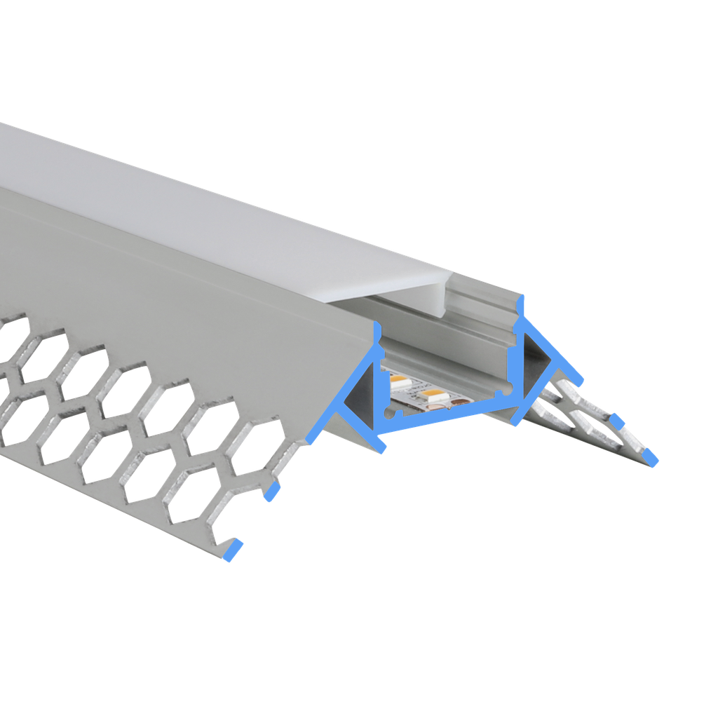 LED profile aluminum M-Line Drywall Corner External 24mm wide