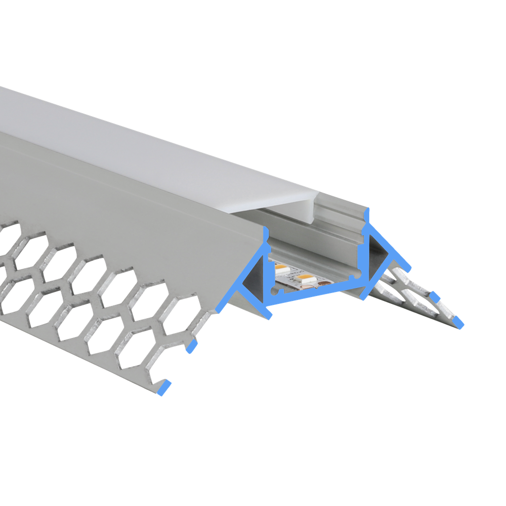LED-Profil Aluminium M-Line Drywall Corner External 24mm breit
