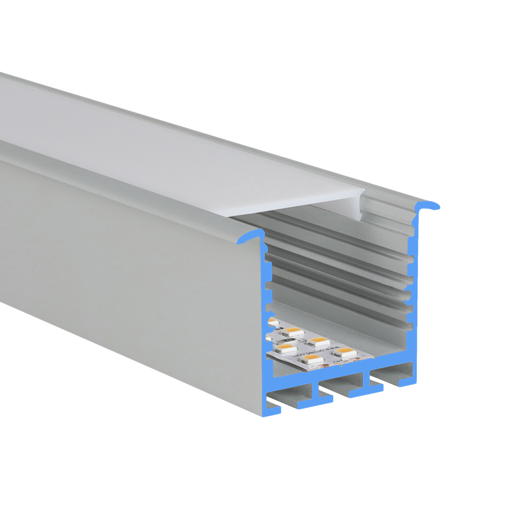 LED profile aluminum SQ-Line Rec 24, 35mm wide