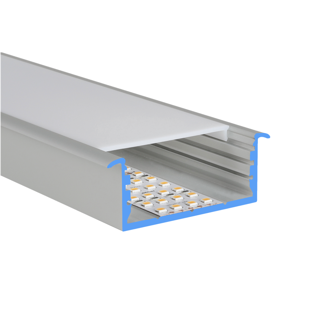 LED profile aluminum L-Line Rec 60mm wide