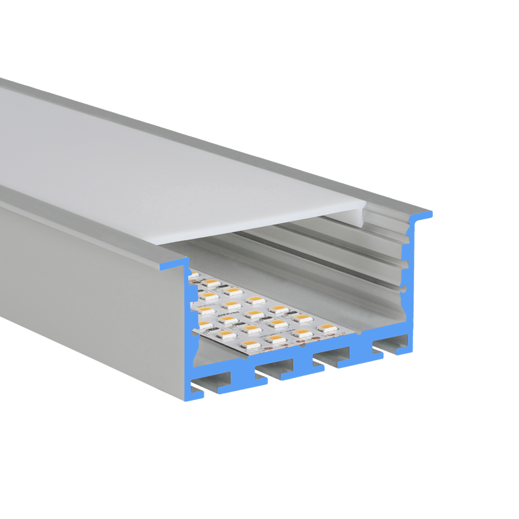 LED profile aluminum L-Line Rec 24 St, 60mm wide