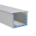 LED profile aluminum L-Line D Rec 24, 60mm wide