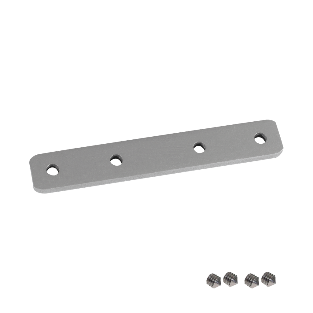 Connector for type 24 (C-groove) profiles, steel with 4 grub screws