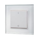 RF wall dimmer with switches - plexiglas frame | pure white