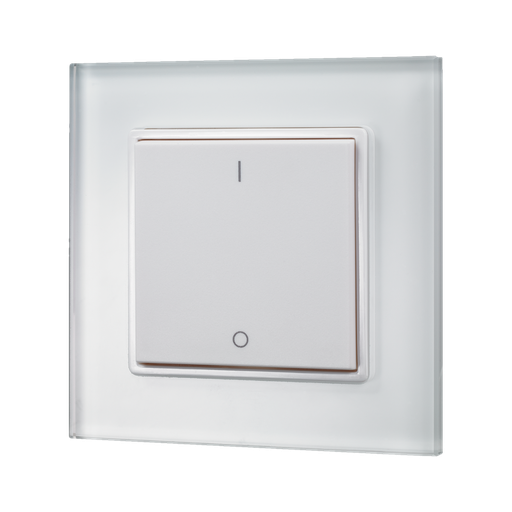 RF wall dimmer with switches - plexiglas frame | pure white