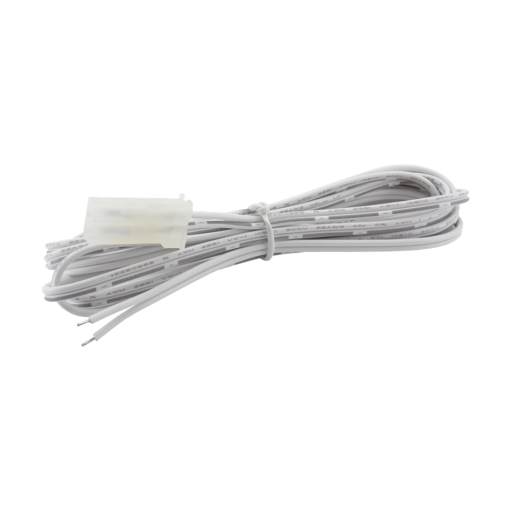 Connection cable for LED recessed luminaires with constant voltage