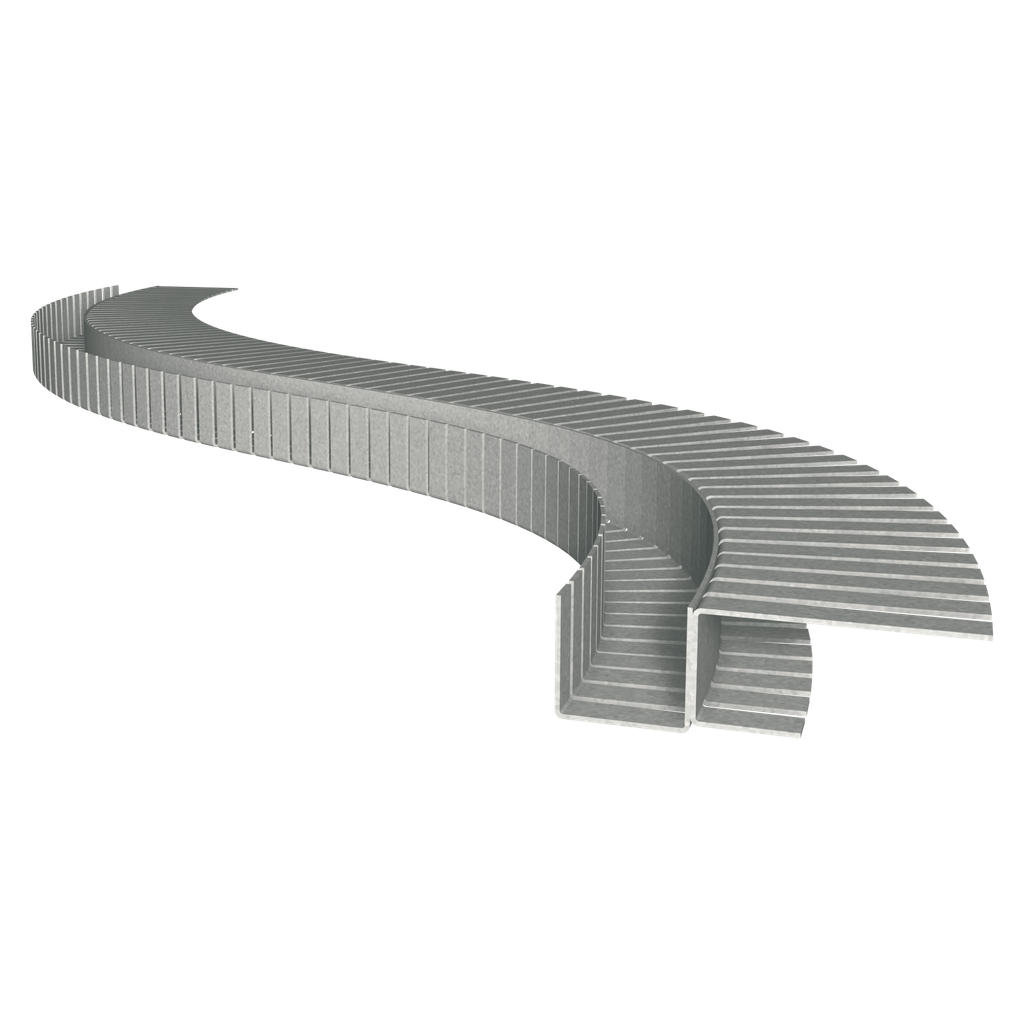 LED drywall profile DSL Flex, 2m long, for floating surfaces with round contours