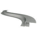 LED drywall profile ADP Flex, 2m long, for curves without visible board for free area / light band design