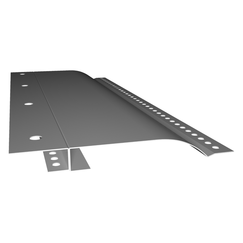 LED drywall profile R10, 2m long, with reflector board