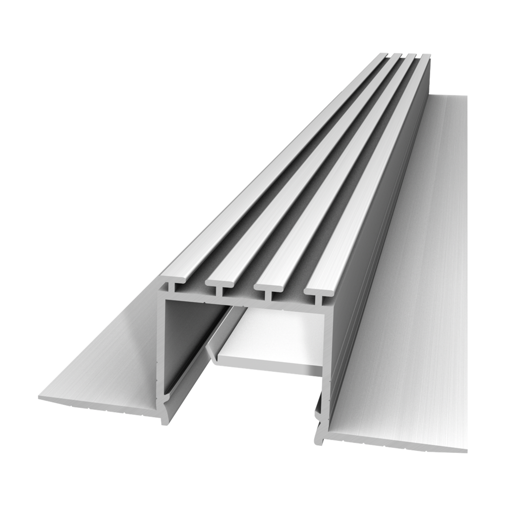 Linear aluminum profile L 24, 2m long, for concealed installation in wall and ceiling surfaces