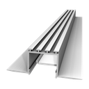 Linear aluminum profile L 24, 2m long, for concealed installation in wall and ceiling surfaces