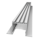 Linear aluminum profile S 24, 2m long, for building slim light slots in plasterboard walls and ceilings