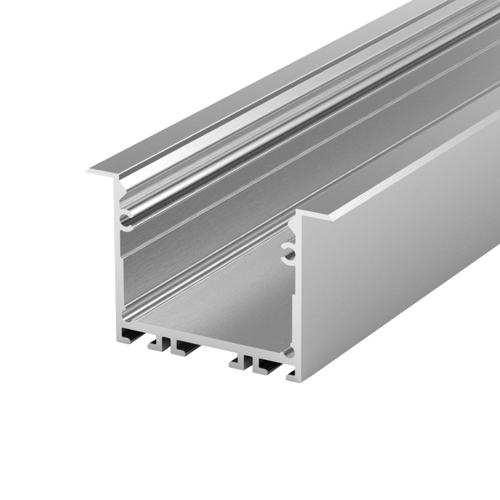 Aluminum profile PEP 22-1, for the construction of narrow light lines in plasterboard walls and ceilings, 2m long | anodised silver