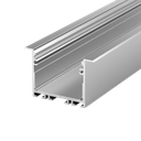 Aluminum profile PEP 22-1, for the construction of narrow light lines in plasterboard walls and ceilings, 2m long | anodised silver