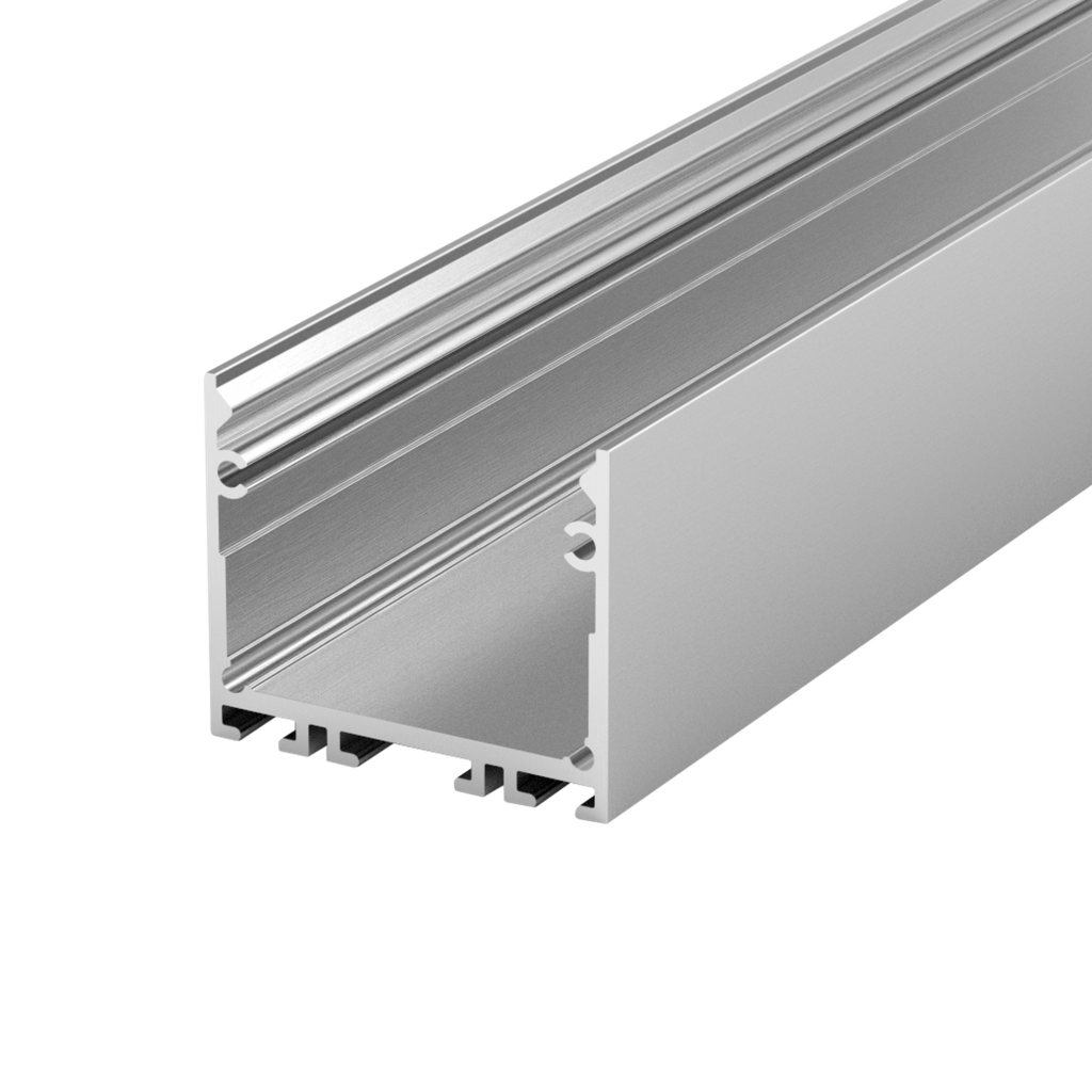 Aluminum profile PEP 22-3, for the construction of narrow light lines in plasterboard walls and ceilings, 2m long | anodized silver