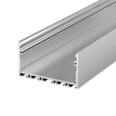 Aluminum profile PEP 23-3, for the construction of narrow light lines in plasterboard walls and ceilings, 2m long | anodised silver